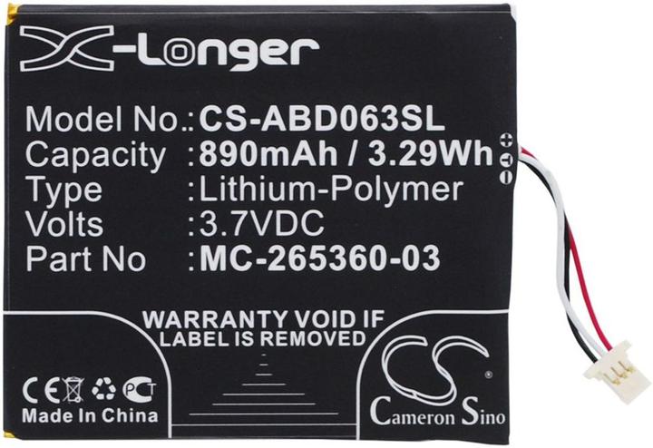Immagine prodotto NoName Batteria per Amazon Kindle 7 ecc. (1 pz., Specifico del dispositivo)