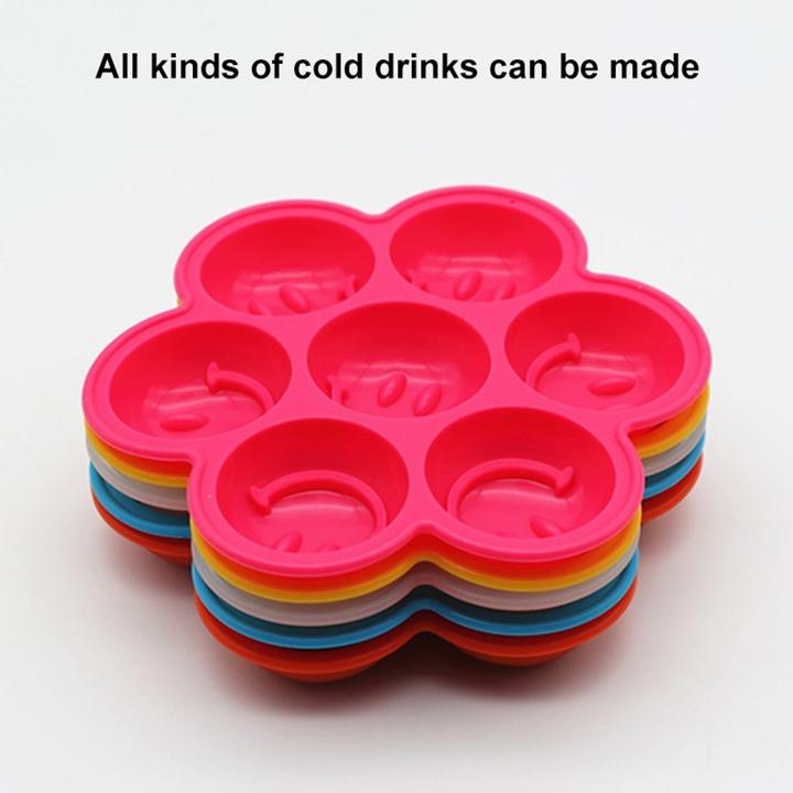 Produktbild König Design Silikon Eiswürfelform Smiley Emoji Eiswürfel Eis für Whiskey Wein Bar Party Neu