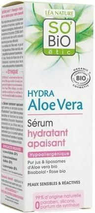 So'bio Étic Hypoallergenic Sensitive and Reactive Skin Cosmebio Hydra Aloe Vera Soothing Moisturizin (30 ml)