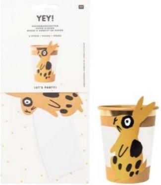 Produktbild Rico Design Manschette für Pappbecher, Hase, 6 Stück (6 x, 0.5 x 13 x 24 cm)