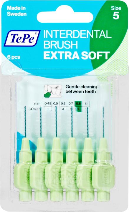 TePe Interdental Brush 0.8mm x-soft grün (6 x, 0.80 mm)