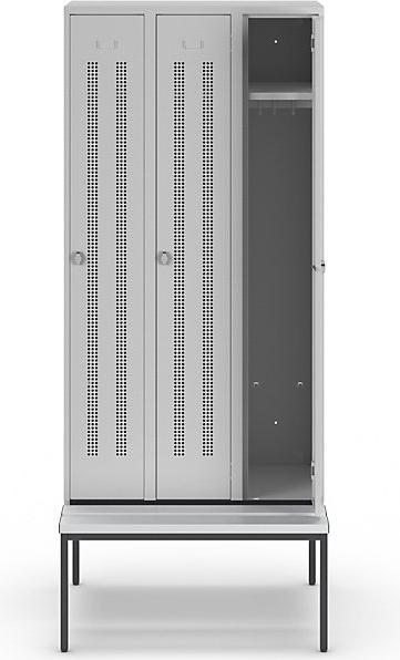 Actual product image Wolf Clothes locker with bench underneath (90 cm, 214 cm)