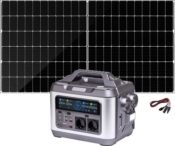 Revolt Powerstation & Solar-Generator mit Solarpanel (1.12 Wh, 14.50 kg)