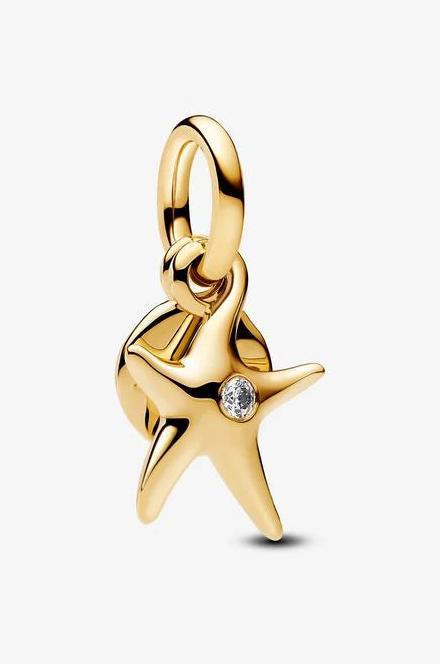 Image du produit Pandora Charm double pendentif étoile de mer (Plaqué or, Métal)