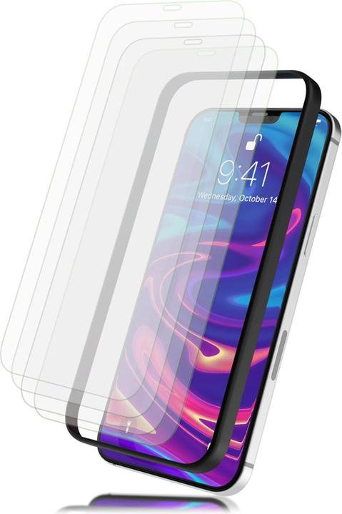 Nalia 4x Schutzglas & 1x Schablone (4 Stück, Apple iPhone 12 Pro Max)