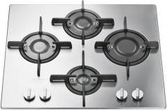 Actual product image Hotpoint FTGHL 641 D/IX/HA Stainless steel Built-in hob 60 cm Gas 4 burner(s)