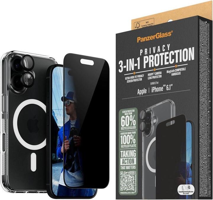 Productafbeelding PanzerGlass Privacy (1 Stuk, Apple iPhone 16)