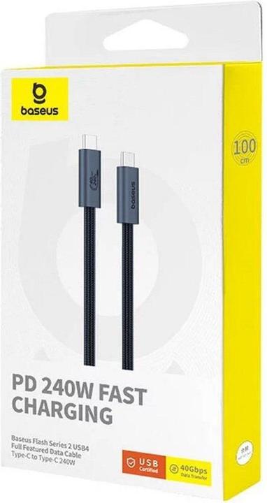 Actual product image Baseus USB C – USB C (1 m, USB 4.0, 240 W)