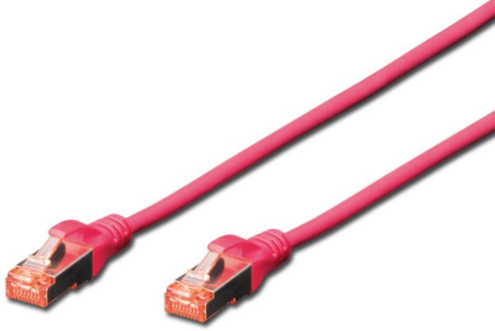 Actual product image Digitus Patch cord SFTP/PIMF CAT6 2m 4x2AWG 27/7 2xRJ45 magenta (S/FTP, CAT6, 2 m)