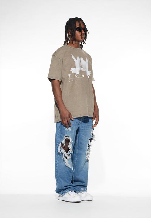 Immagine prodotto Lost Youth T-SHIRT LY LAVATA CON ACIDO COLOR TORTORA - 105673 (M)