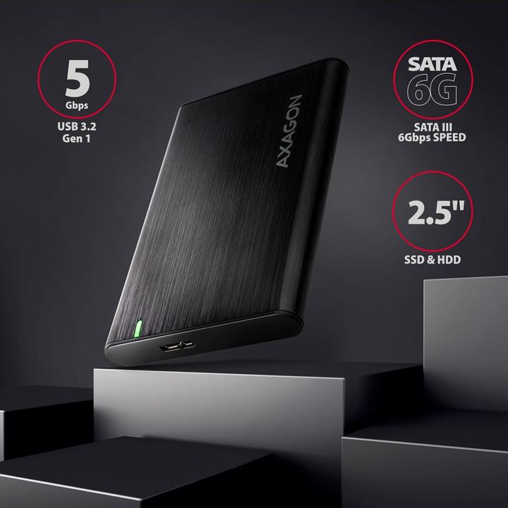 Immagine prodotto Axagon EE25-A6M Custodia per disco rigido esterno da 2,5" USB3.0 - SATA 6G (2.5")