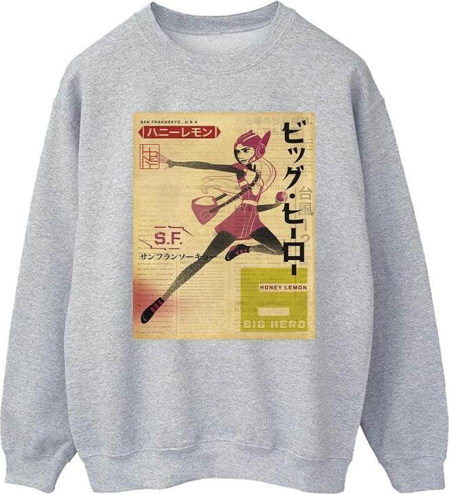 Disney Big Hero 6 Baymax Honey Lemon Newspaper Sweatshirt