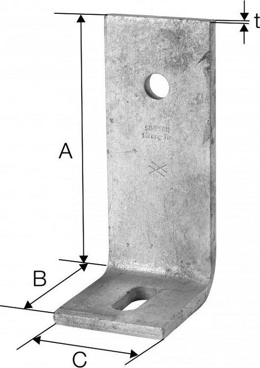 Actual product image Simpson Sst Concrete angle, type P (Angle connector, 1 pcs.)