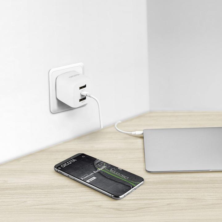 Immagine prodotto Dicota Caricabatterie da parete GaN a 3 porte (32W) UE nero (32 W)