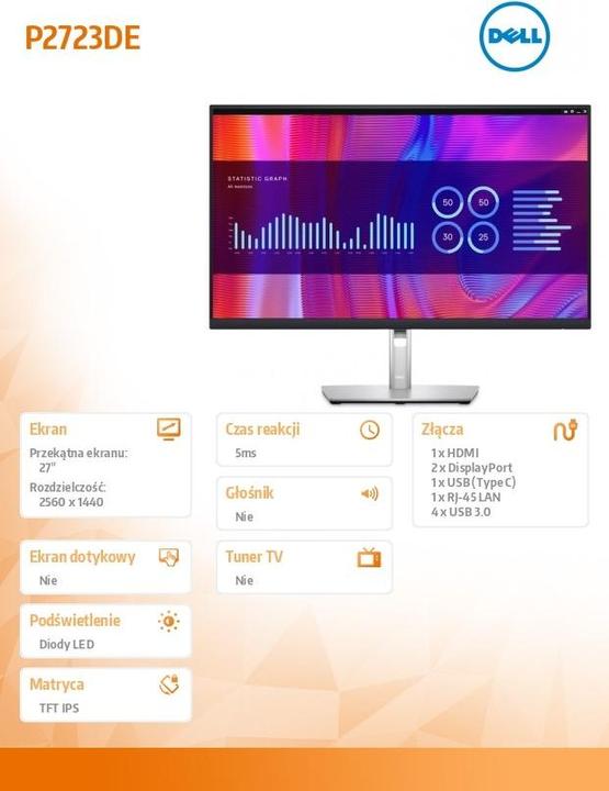 Immagine prodotto Dell P2723DE (2560 x 1440 pixel, 27")