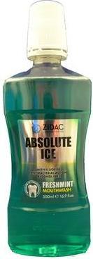 Immagine prodotto Zidac Absolute Ice Freshmint Mouthwash 500ml (500 ml, Collutorio)