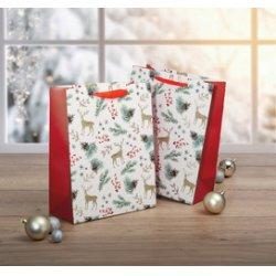 Actual product image Sigel 5 gift bags Christmas motifs watercolour Large 26.0 x 33.0 cm (Gift box, 1 x)