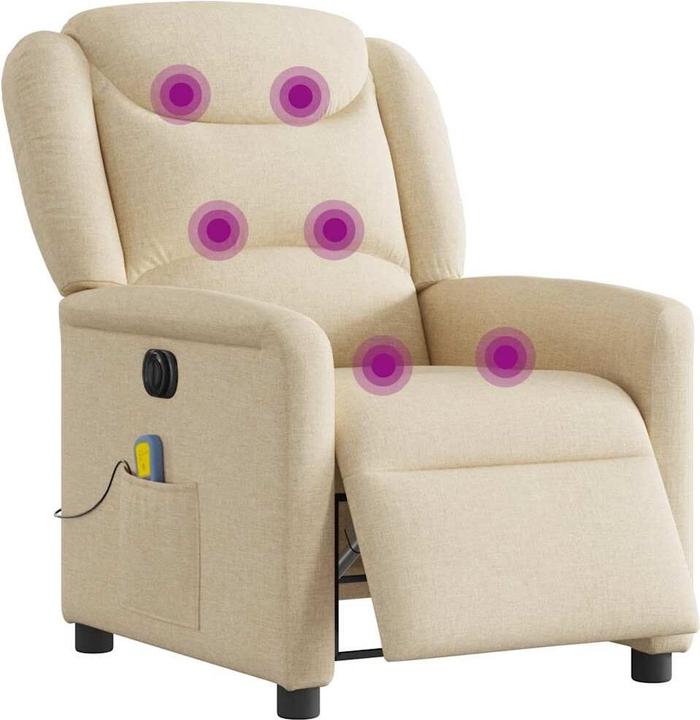 Immagine prodotto VidaXL Sedia da massaggio elettrica in tessuto crema