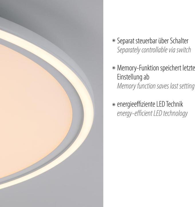 Produktbild Just Light LED-Deckenleuchte 14883-16 weiss, 23,5 W, 2600 lm, 3000 K, getrennt schaltbar (2600 lm)
