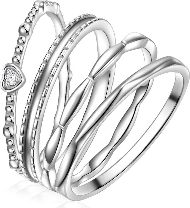 Produktbild Glanzstücke München Damen Herz Sterling Silber Zirkonia silber - 31974 (52, 925 Silber)