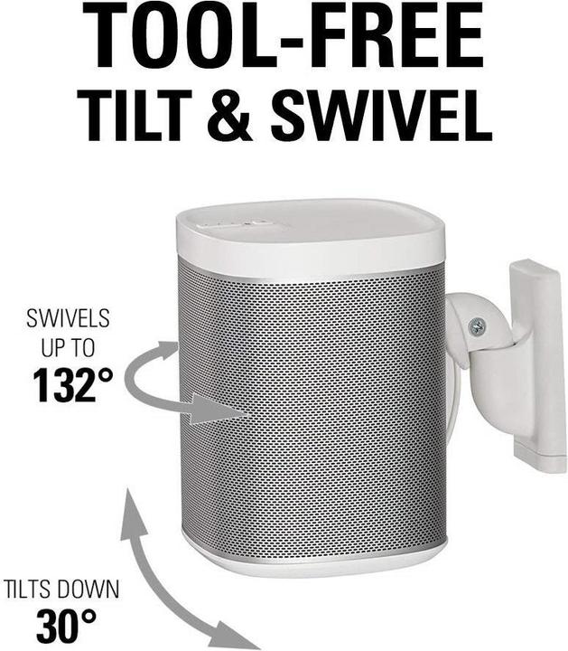 Produktbild Sanus Wandhalter zu Sonos ONE, PLAY:1 & 3 (1 Paar, Wandmontage, Schwenkbar, Neigbar)