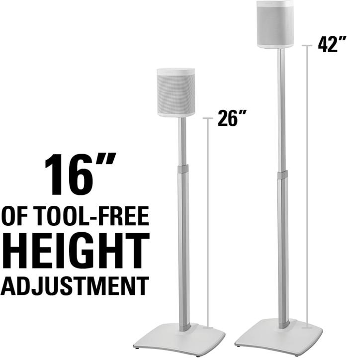 Actual product image Sanus Stand for Sonos ONE, PLAY:1, Play:3 (1 pcs., Stand, Height-adjustable)