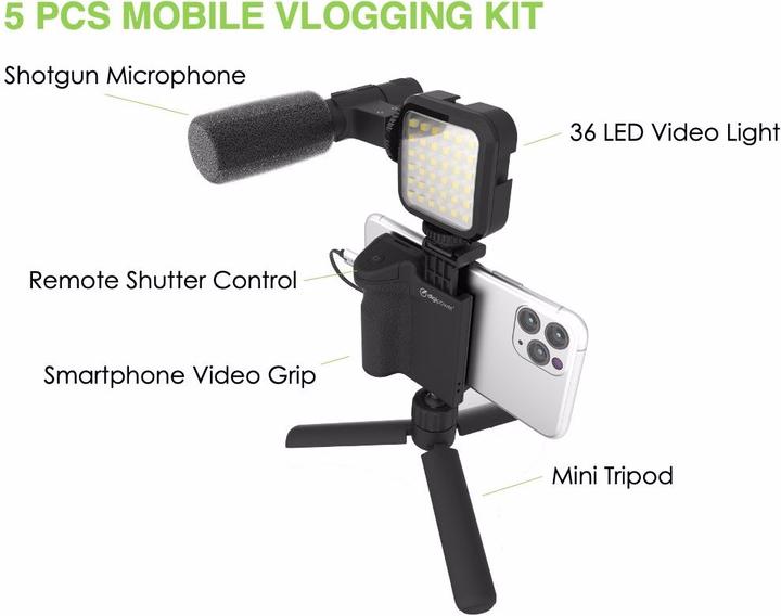 Produktbild DigiPower Vlogging Kit Follow Me (4-teilig) (Kunststoff)