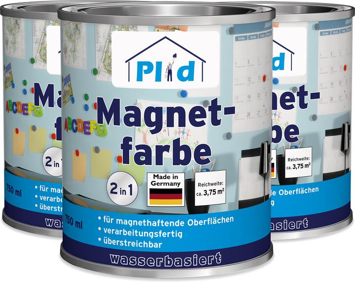 Actual product image Plid Magnetic paint 2.25L anthracite grey for approx. 4m²/ magnet Paint magnetic paint magnetic wall (Anthracite grey, 2.25 l)
