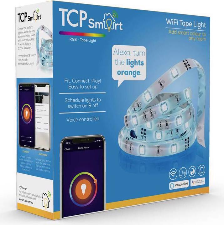 Actual product image TCP Smart Flex LED strip WiFi (RGB, Warm white, 300 cm, Indoor)