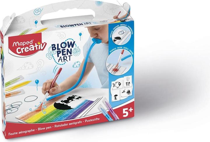 Image du produit Maped CREATIV 846710 Stylos à souffler Blow Pen String Art-avec spray et coloriage (Multicolore, 1 x)