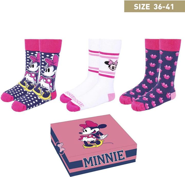 Cerda Disney - Minnie Mouse - Socken 3er Pack (EU 36-41) (3er Pack, 36 - 41)