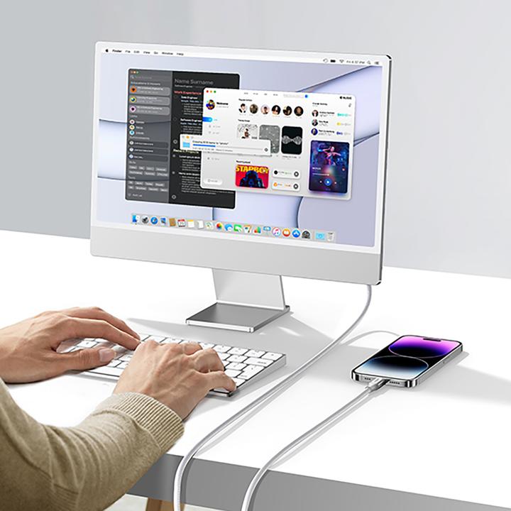 Produktbild Ugreen Lightning USB Nylon Alu MFi (2 m, USB 2.0)