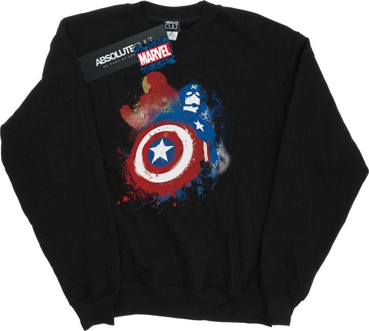 Captain America Civil War Painted Vs Iron Man Sweatshirt Jungen