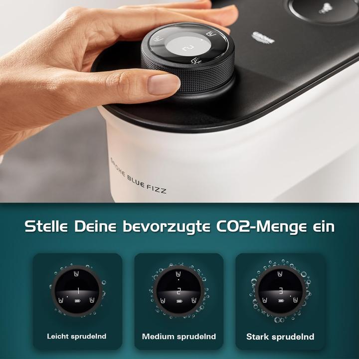Actual product image Grohe Blue FIZZ Wassersprudler mit 3 CO2-Stufen (inkl. 0,85l Flasche)