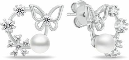 Brilio Silver - Silver earrings Bees with zircons EA1083W