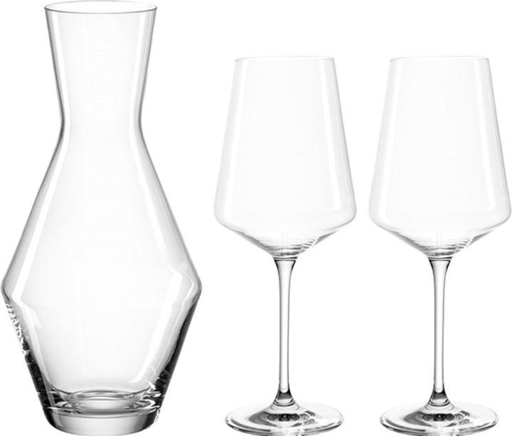 Leonardo Puccini carafe with wine glasses 3tl (100 cl, 3 Glasses, Wine glasses set)