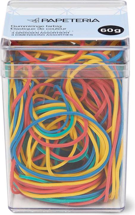 Immagine prodotto Papeteria Anelli di gomma colorati 60g (60 pz.)