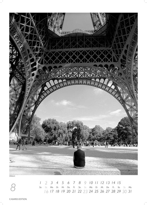 Produktbild Paris schwarz-weiss 2026 L 59x42 cm (Kein Einband, Deutsch)