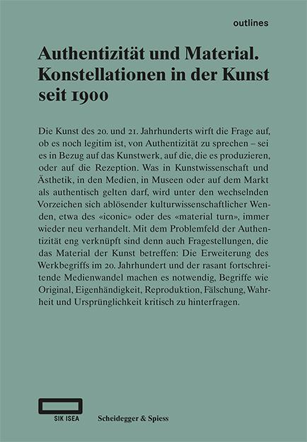 Produktbild Authentizität und Material (Deutsch, Elisabeth, Wolfgang/Ende, Roger/Fritz, Teresa/Fayet, Brückle, 2018)