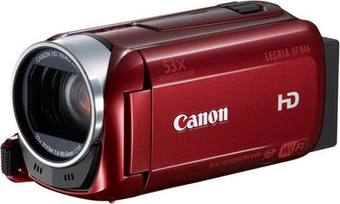Produktbild Canon Legria HF R46, FullHD, WiFi, 32x Zoom, 8GB, Rot (50p, 32 x)