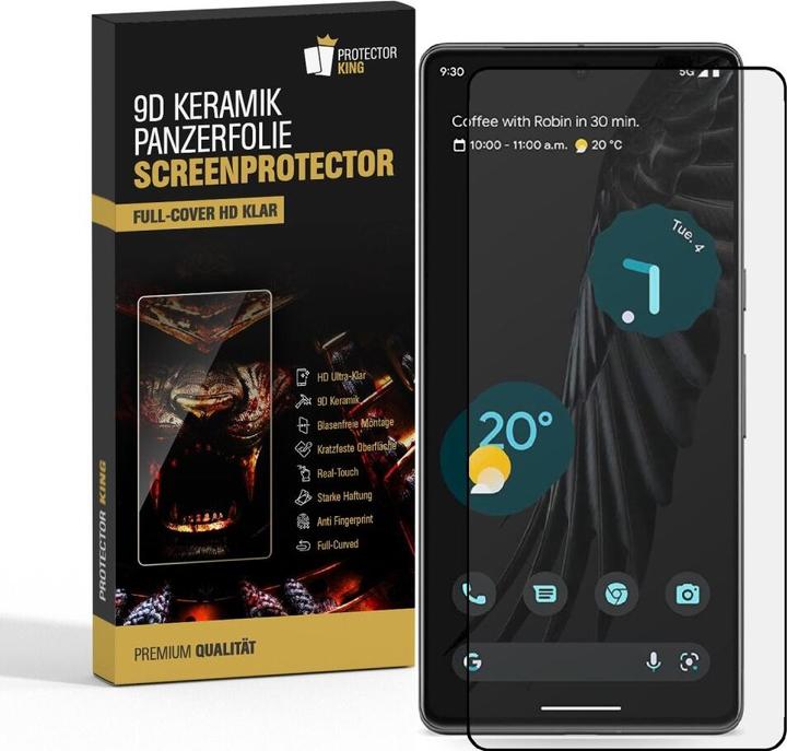 Actual product image Protectorking 3x Ceramic-Glass Full Cover HD Klar (3 Piece, Google Pixel 6)