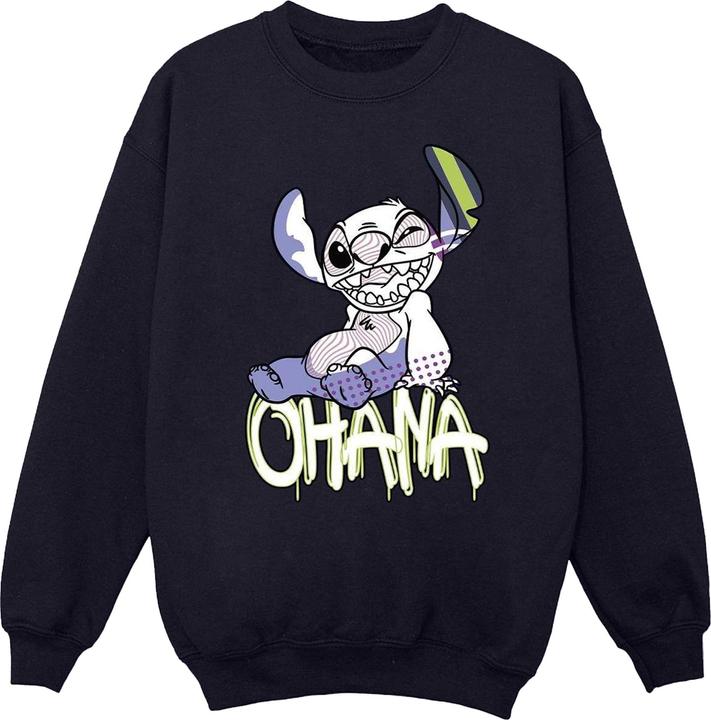 Disney Lilo And Stitch Ohana Graffiti Sweatshirt (L)