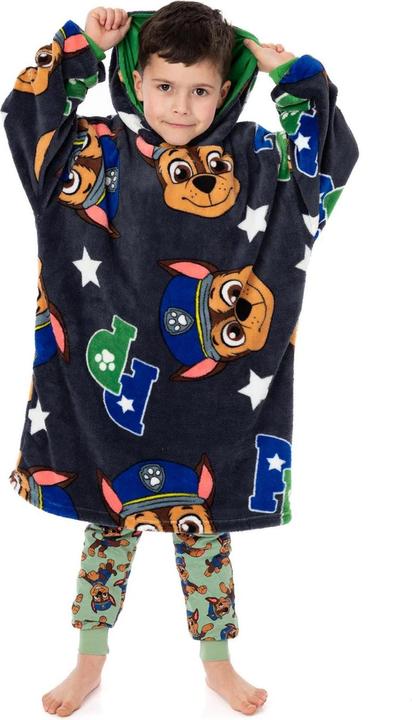 Immagine prodotto Paw Patrol Coperta con Cappuccio Chase Ragazzi (116, 122)