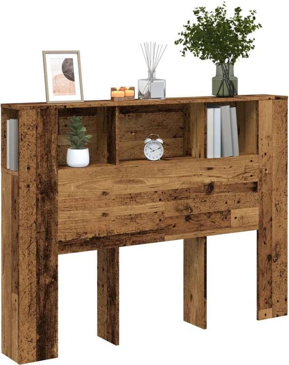 Actual product image VidaXL Headboard with storage space Headboard shelf in reclaimed wood look 140x18.5x102.5cm