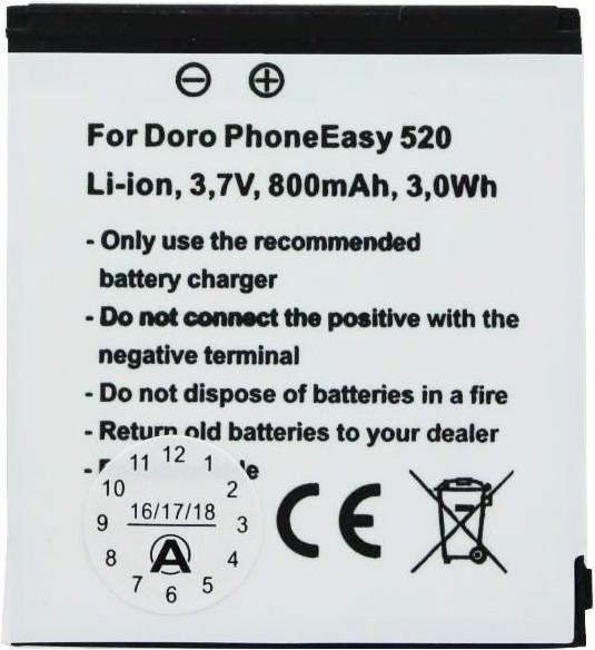 Image du produit Doro Akku 520, DBF-800A, DBF-800B, DBF-800C, DBF-800D, DBF-800E