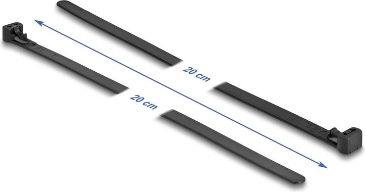 Immagine prodotto Delock Fascette riutilizzabili resistenti al calore L 150 x L 7,5 mm 100 pezzi nero (Fascette in plastica, 150 mm, 100 pz.)