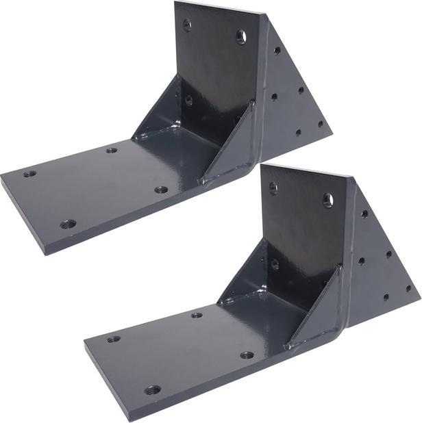 Actual product image Swisshandel24 2x Roof rafter adapter for cassette awning T122 T123, Roof rafter bracket adapter - anthracite (0.15 m)