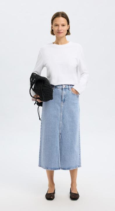 Image du produit Selected Femme Hellblauer Midi Jeansrock (40)