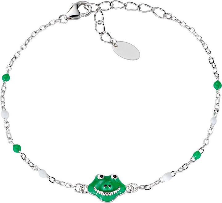 Amen Junior Frog Armband (16 cm, Emaille, Silber 925)