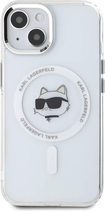 Image du produit Karl Lagerfeld IML Choupette Tête Métallique Cadre MagSafe Etui pour iPhone 15 Transparent (Apple iPhone 15)